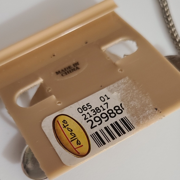 NWT Talbots necklace earrings set Bali silver red wheat chain NOS lucite - Picture 7 of 11